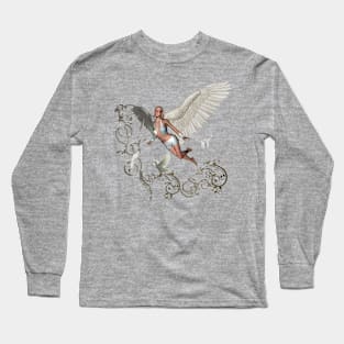 Wonderufl fairy with dove Long Sleeve T-Shirt